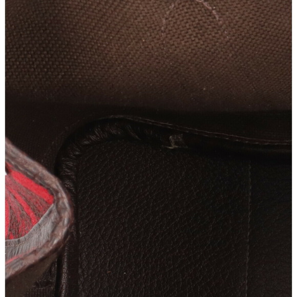 HERMÈS Garden Handbag Toile Seau H Red HERMÈS - Picture 10 of 11